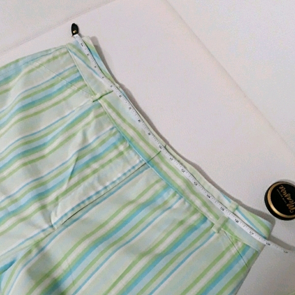 TALBOTS Striped Stretch Flat Front Straight Leg Pants - Picture 4 of 9